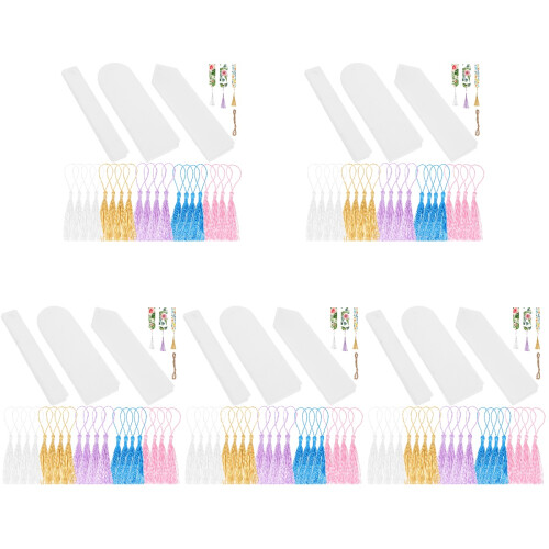 5Sets Acryl Lesezeichen Mit Dekorativen Quasten, Für 1