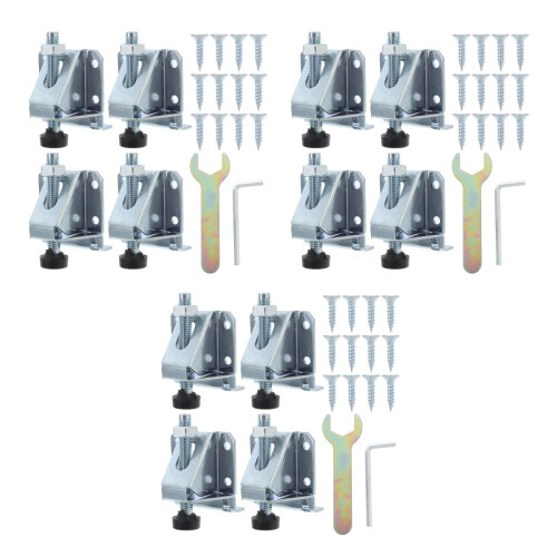 3Sets Verstellbare Möbel-Nivellierfüße Stahl Für Schränke 2