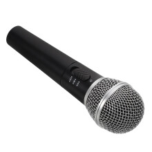 2Sets Robustes Karaoke Mikrofon Dual Modus, Aluminium, Schwarz