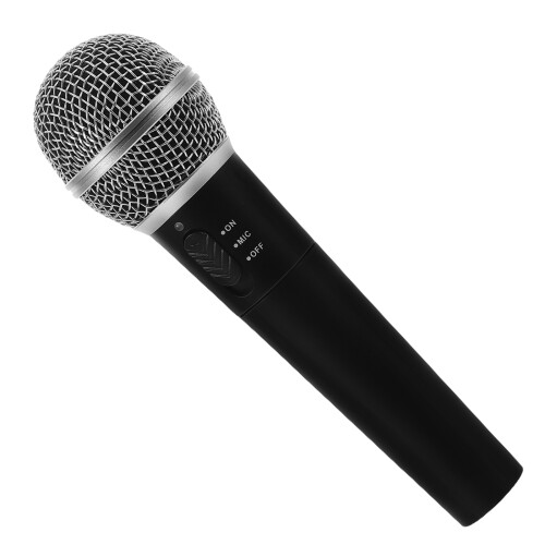 2Sets Robustes Karaoke Mikrofon Dual Modus, Aluminium, Schwarz 2