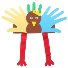 3Stk Truthahn Kinderhut Mehrfarbig Elastisch Für Thanksgiving