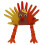3Stk Truthahn Kinderhut Mehrfarbig Elastisch Für Thanksgiving 9