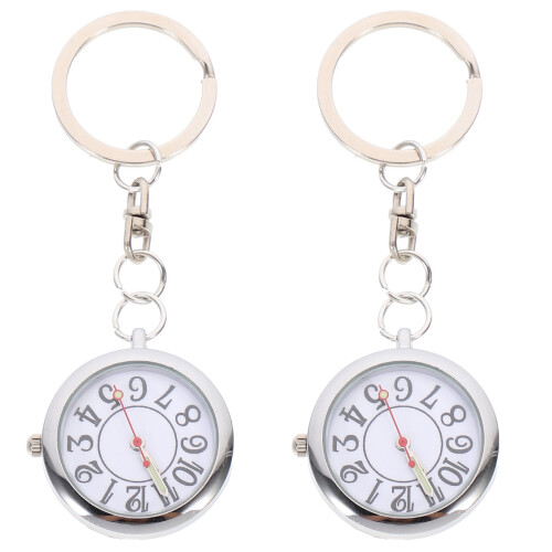 2Stk Kinder- Pfleger Taschenuhr, Silber, Langlebige Legierung 2