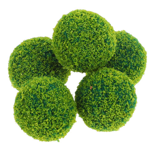 15Stk Simulierte Graskugeln Grün Topiary Kugeln Für Gartendekor 2