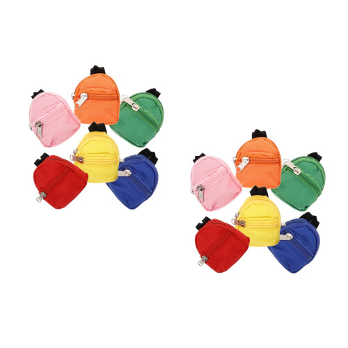 2Stk Mini Puppenrucksack Jungen Polyester Mehrfarbig 2
