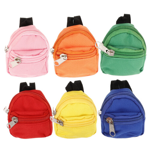2Stk Mini Puppenrucksack Jungen Polyester Mehrfarbig 1