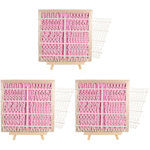 3Sets DIY Filz Mit Holzrahmen Pink Doppelseitig 2