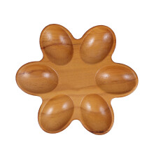 2Stk Holz Eierhalter Für Haushalt Blumenform Eierablage