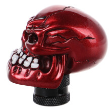 5Stk Robuster Resin Schaltknauf Rot Totenkopf Für Manuelle Autos