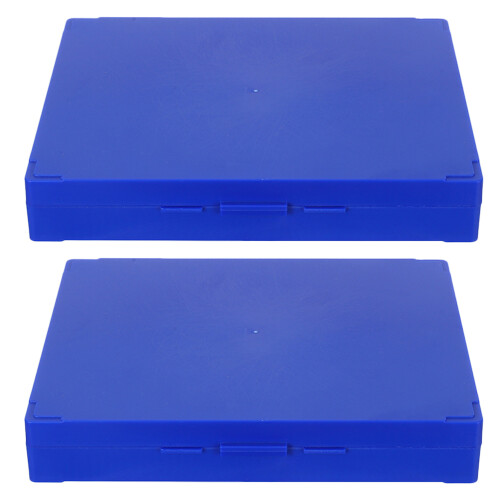 8Stk Blaue Mikroskop Objektträger Box Mit Deckel Langlebig 2