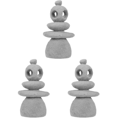 3Stk Sandstein Ornamente Bunt Für Garten Und 2