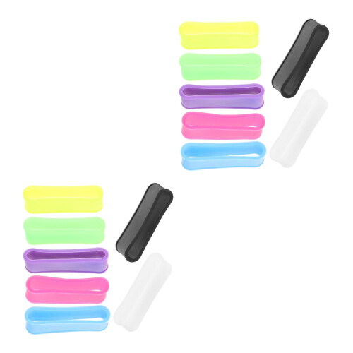 14Stk Elastische Silikon Racketrings Tennis Badminton Grips 2