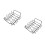 2Stk Vielseitiges Rib Rack Grillrost Eisen Draht in 5