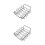 2Stk Vielseitiges Rib Rack Grillrost Eisen Draht in 7