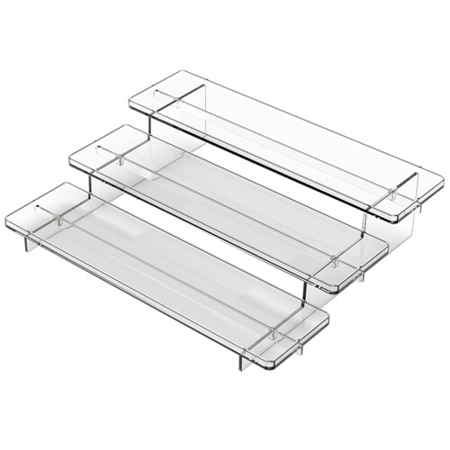 3Stk Transparenter 3-Ebenen Gewürzbox Organizer Pet Material 2