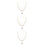 3Stk Goldenes Frontlet Headband Braut Haarschmuck 8