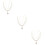 3Stk Goldenes Frontlet Headband Braut Haarschmuck 9