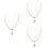 3Stk Goldenes Frontlet Headband Braut Haarschmuck 6