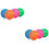 2Stk Bouncy Basketball Mini Kinder Multicolor 8