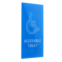 3Stk Behindertentoilette Schild Aus Acryl Für Räume Blau