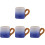 4Stk Blaue Kaffeebecher Mit Bambushalter Für Büro 3