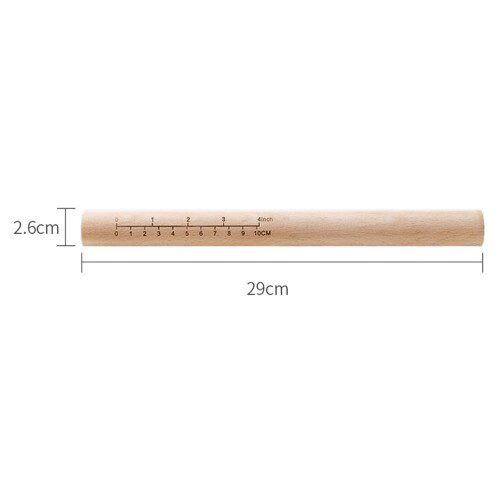 2Stk Holzrollstab Beige Robust Für Teig, Dumplings Und Feines Gebäck 1