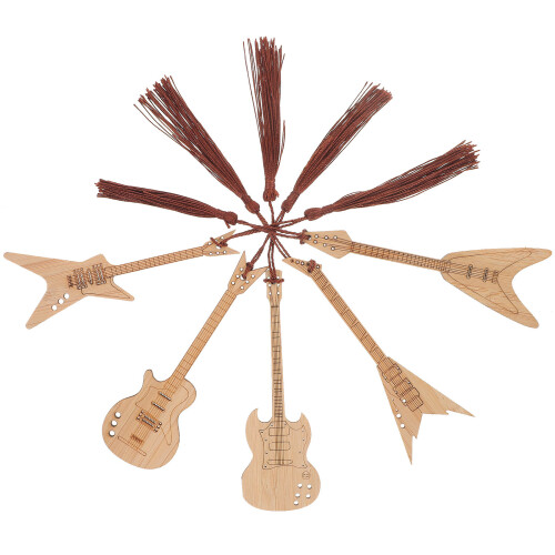 15Stk Bambus Lesezeichen Gitarre Ideal Für