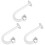 3Stk Outdoor Halter Weiß Wand 4