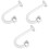 3Stk Outdoor Halter Weiß Wand 5