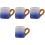 4Stk Blaue Kaffeebecher Mit Bambushalter Für Büro 4