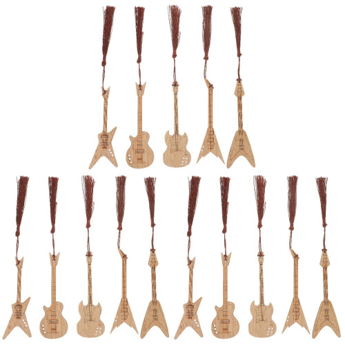 15Stk Bambus Lesezeichen Gitarre Ideal Für 1