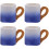 4Stk Blaue Kaffeebecher Mit Bambushalter Für Büro 6