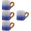 4Stk Blaue Kaffeebecher Mit Bambushalter Für Büro 7
