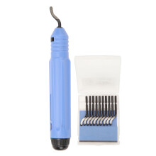 Deburring Tool Set With High Speed Steel Swivel Blades, 360 Degree Rotary Head For Metal Resin Aluminum Copper Plastic 3D Printing Brass PVC Pipes