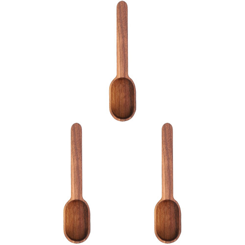 3Stk Messlöffel Aus Holz Kaffeelöffel Mit Langem Bequemem Griff 1