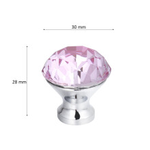 4St Roze Kristal Kastlade Knoppen Deurknoppen Klassieke Look