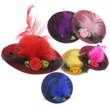 18Stk Kreative Mini Hut Haarspangen Filigrane Party Haarschmuck