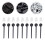 4Sets Creatieve Zwarte Plastic Oorringen Voor DIY Accessoires 10