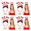 4Sets Valentijnsdag Hart Haarband Rood Cupid Cosplay Feestaccessoires 4