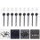 4Sets Creatieve Zwarte Plastic Oorringen Voor DIY Accessoires 8