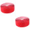 2Sets Rood PU Leren Stuurband Shockabsorberend Antislip Wrap 6
