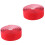 2Sets Rood PU Leren Stuurband Shockabsorberend Antislip Wrap 3