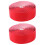 2Sets Rood PU Leren Stuurband Shockabsorberend Antislip Wrap 5