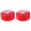 2Sets Rood PU Leren Stuurband Shockabsorberend Antislip Wrap 2