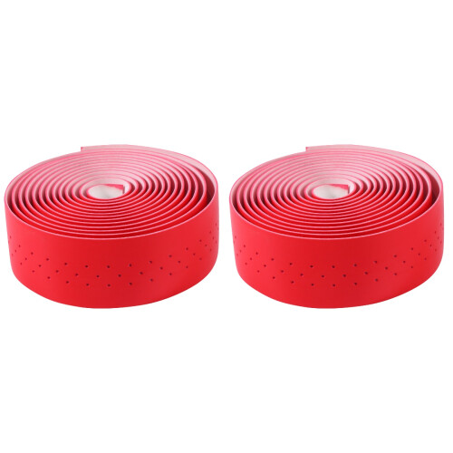 2Sets Rood PU Leren Stuurband Shockabsorberend Antislip Wrap 1