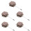 5St Bloemenreversspeld En Metaal Bruin Pak Accessoire 8