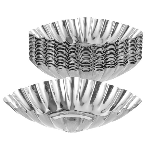 40St Multifunctionele Rvs Bakvormen Voor Cupcakes En Taarten 1