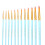 24Stk Künstler Set Blau Nylonborsten Holzgriff Tips 3
