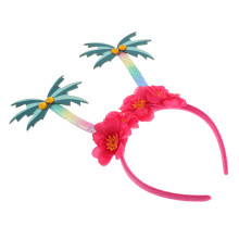 4Stk Kokosbaum Haarreif Hawaii Mehrfarbig Für Sommerparty