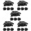 20Ud Clip Casco Plástico Negro Resistente Y Estilizado 10